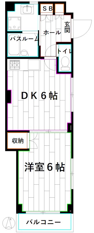 杉並区阿佐谷北のマンションの間取り