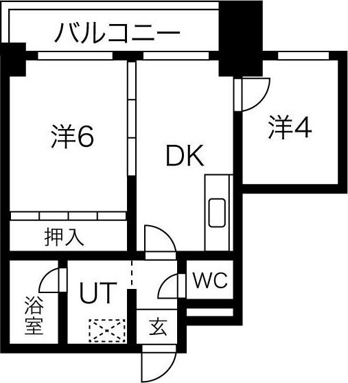 札幌市中央区南一条西のマンションの間取り