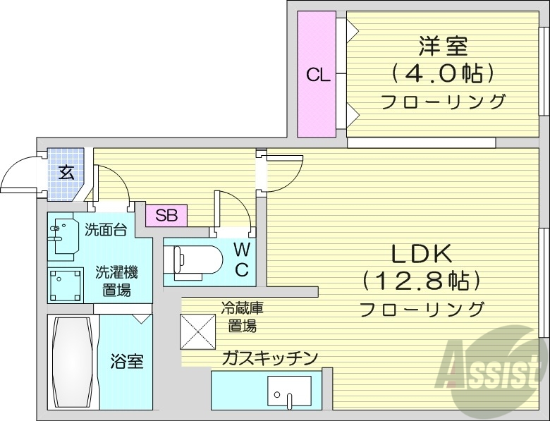 イーストポルトN14の間取り