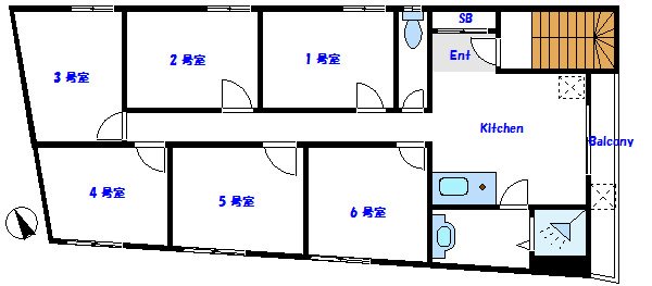 荒川区西日暮里のマンションの間取り