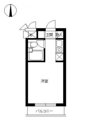 スカイコート元住吉第2の間取り