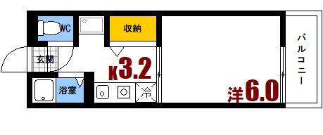 広島市安芸区中野のアパートの間取り