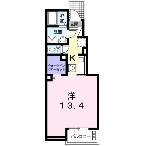 伊賀市服部町のアパートの間取り