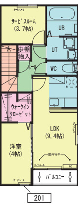 ディアコートD棟の間取り