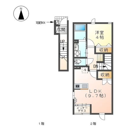 愛西市勝幡町のアパートの間取り