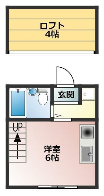 川崎市中原区下小田中のアパートの間取り