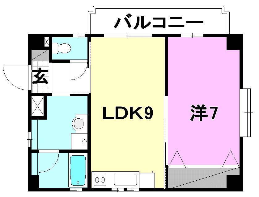 松山市緑町のマンションの間取り