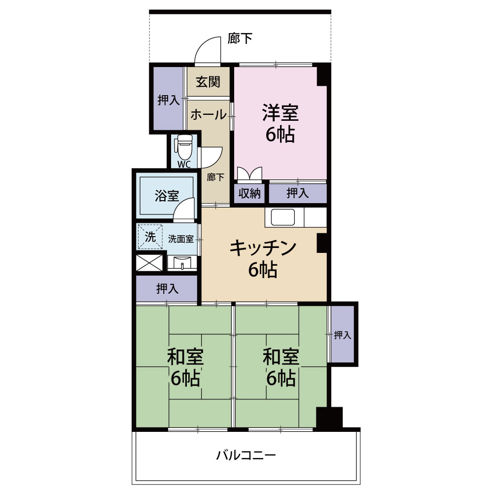 サンハイツ小松の間取り