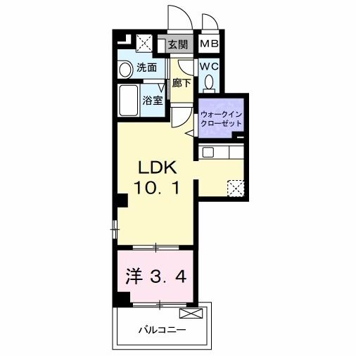 【北九州市門司区寺内のマンションの間取り】