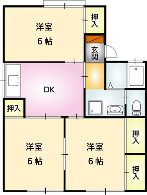 セントラルハイツＡ号棟の間取り