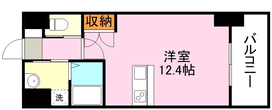 鹿児島市加治屋町のマンションの間取り