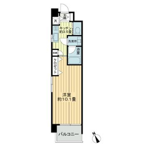 広島市中区本通のマンションの間取り