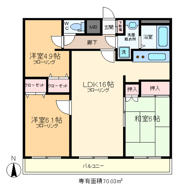 【シティハイム八広はなみずきの間取り】