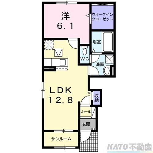 町田市山崎町のアパートの間取り