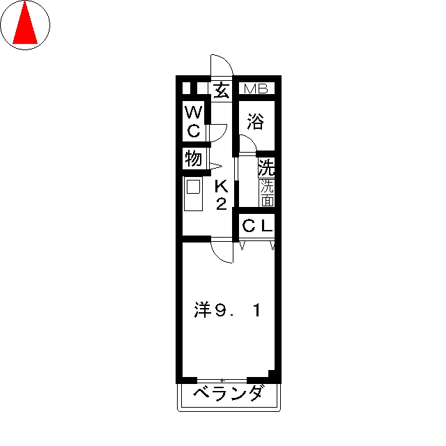 リバーサイド今尻の間取り