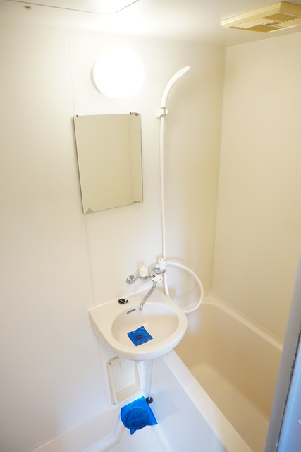 バス・シャワールーム　洗面ボウル付きの浴室です