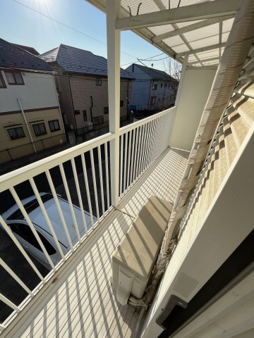 バルコニー　外からの目が気にならないバルコニーで洗濯物が干せます