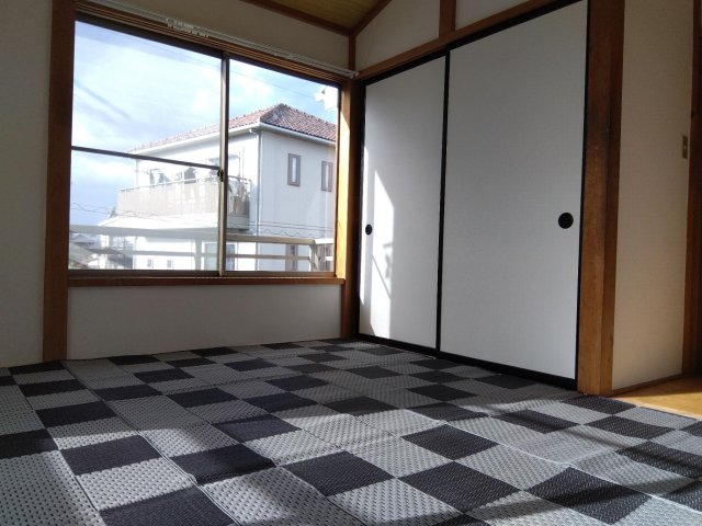 居室・リビング　市松模様が映える和室