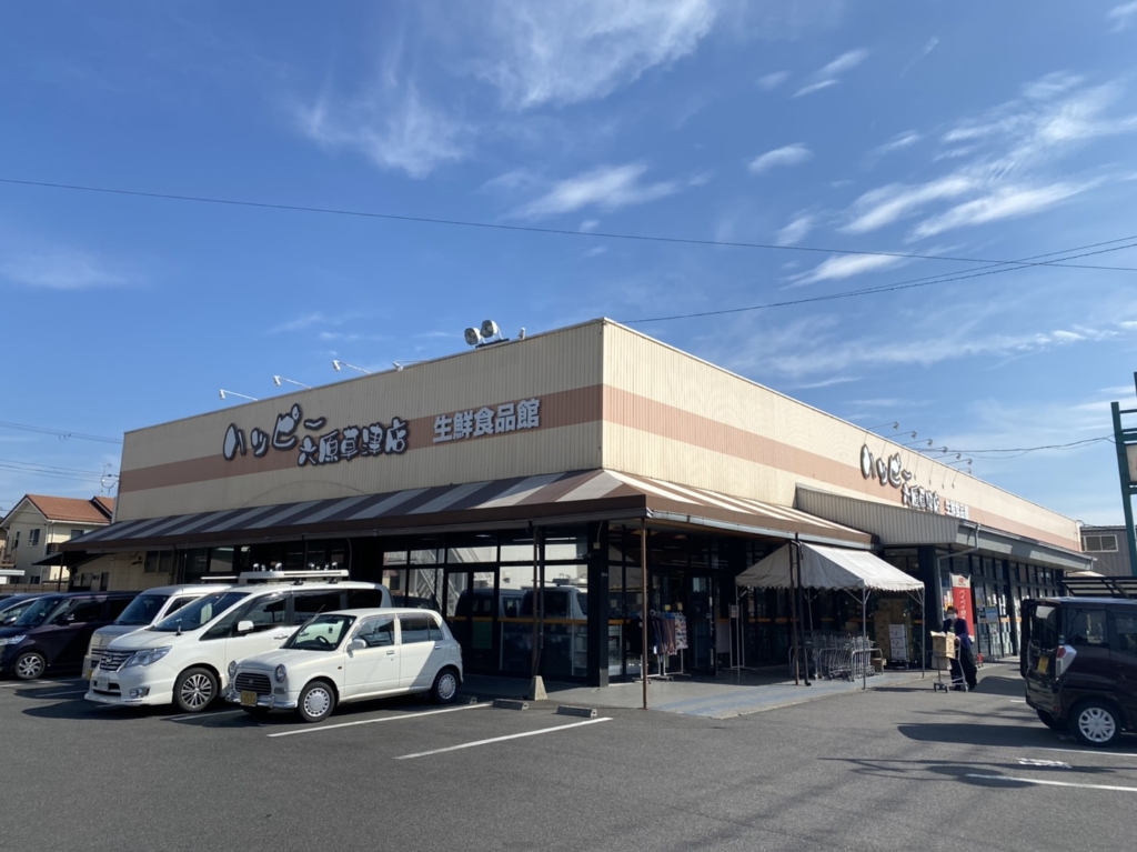 スーパー　ハッピー六原草津店（スーパー）まで580m