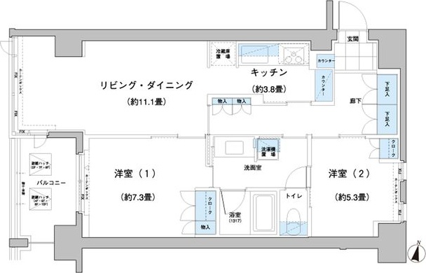 ガーデニエール砧レジデンスの間取り写真