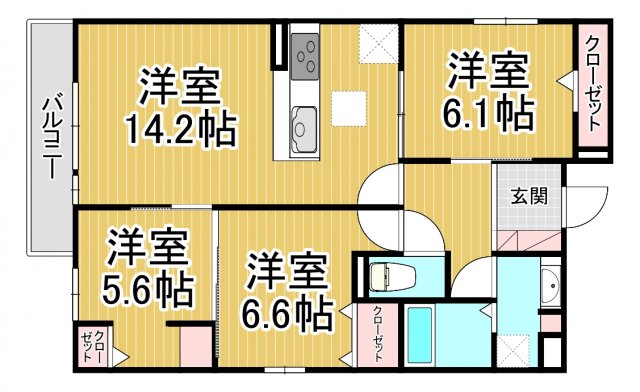 ヴェラ アズールの間取り写真