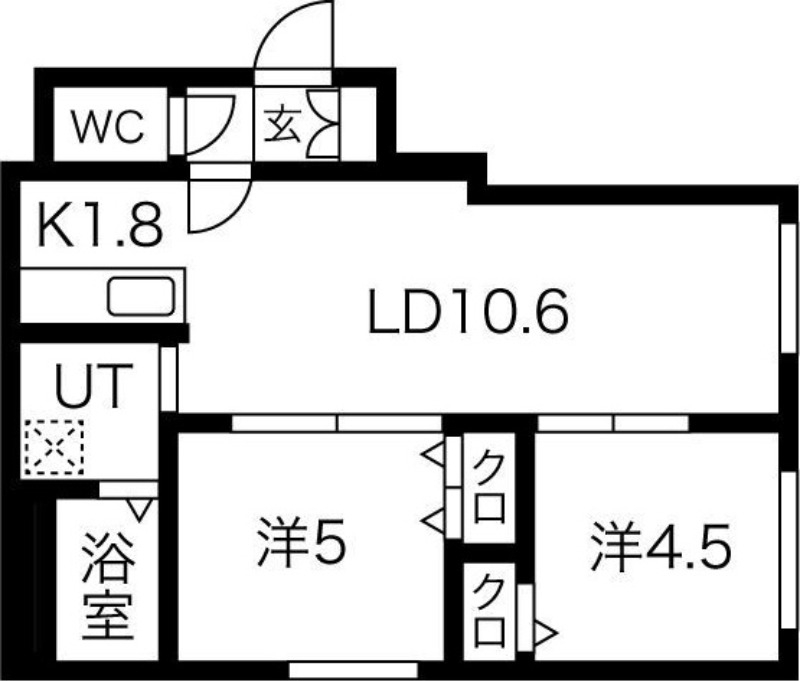 地下鉄東西線 西２８丁目駅 徒歩12分 4階建 築4年の間取り写真