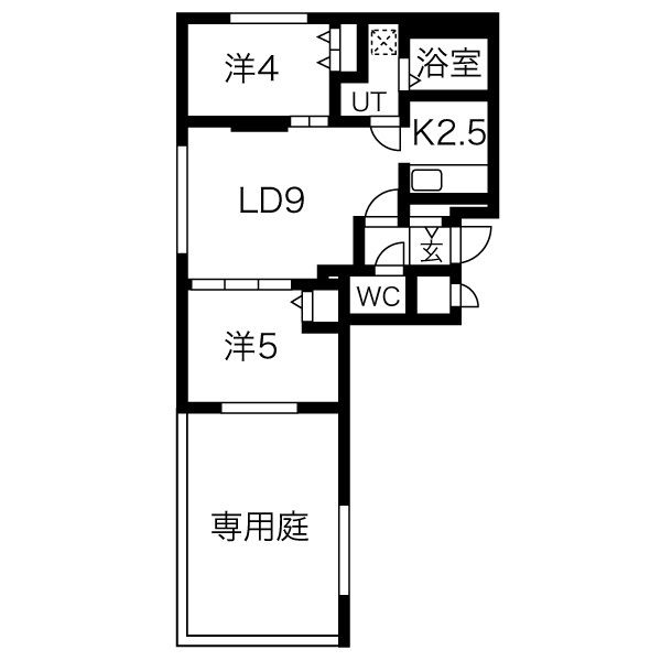 地下鉄東豊線 美園駅 徒歩8分 4階建 築17年の間取り写真