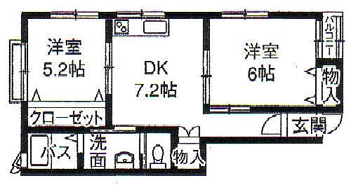 ハイツDAIの間取り写真