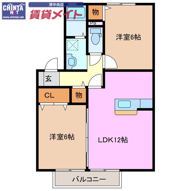 ぷらんたん Bの間取り写真