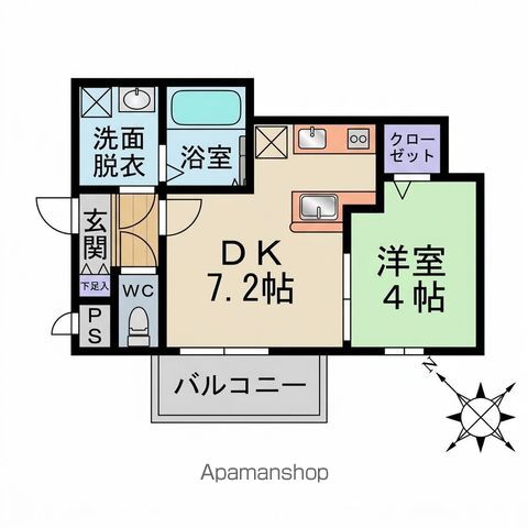 西鉄天神大牟田線 高宮駅 徒歩9分 3階建 築11年の間取り写真