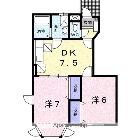 名鉄三河線 碧南中央駅 徒歩23分 2階建 築29年の間取り写真