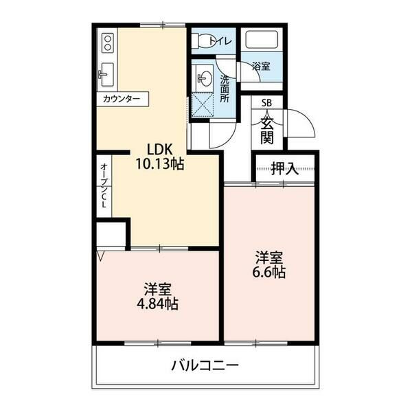 マンションカメリアIの間取り写真