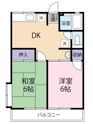 伊東市玖須美元和田のアパートの間取り
