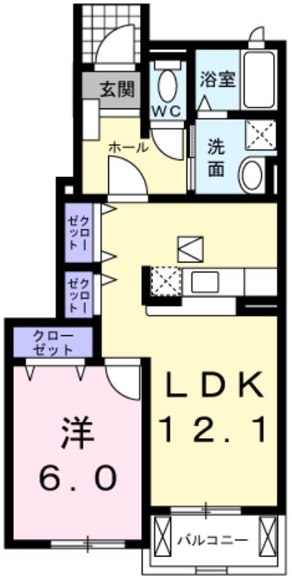 グランソレイユKO　IIIの間取り