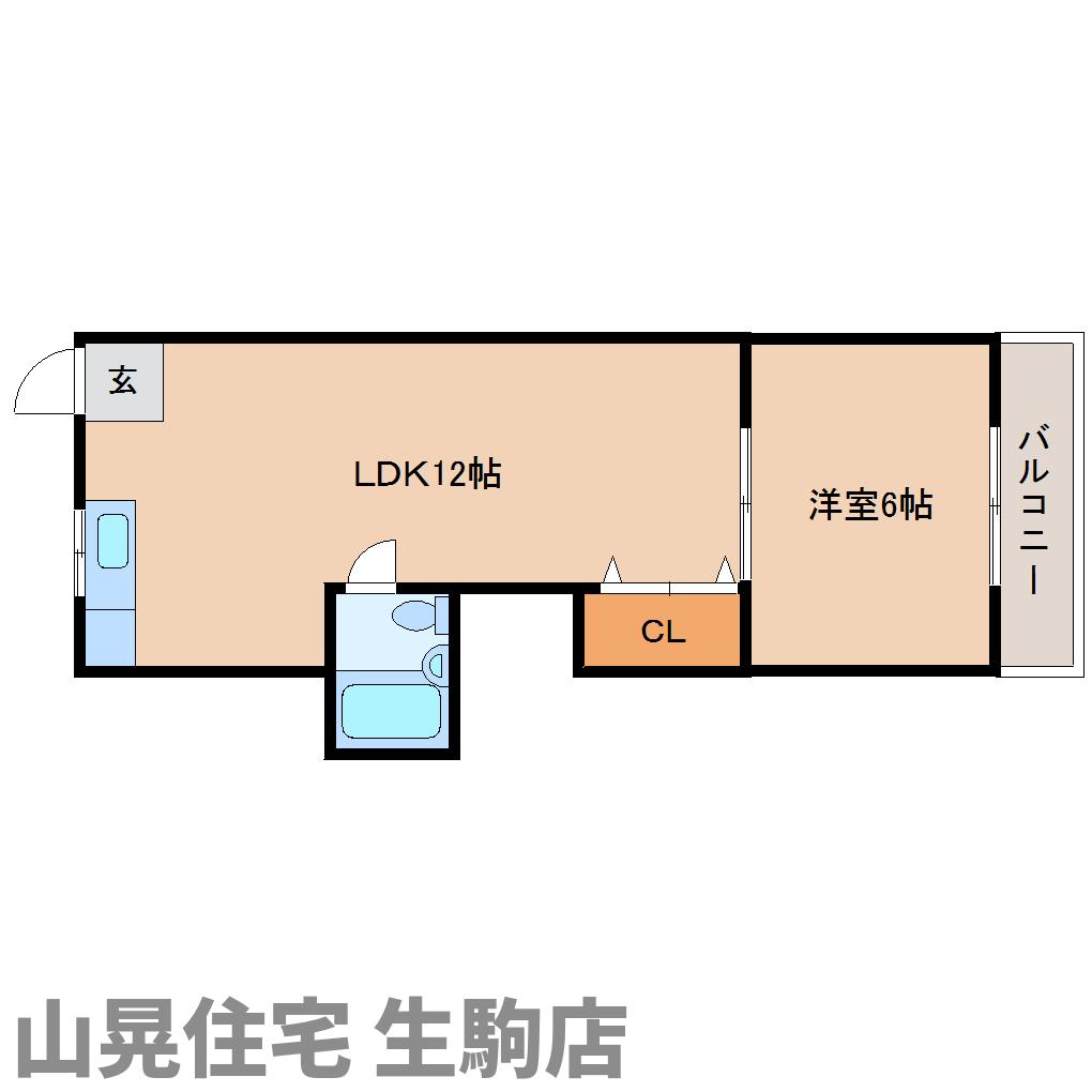 生駒市小瀬町のマンションの間取り