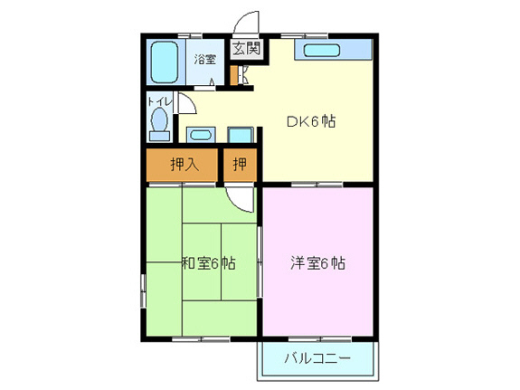 静岡県三島市富士ビレッジ（アパート）の賃貸物件の間取り