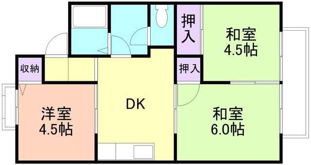 和歌山市市小路のアパートの間取り