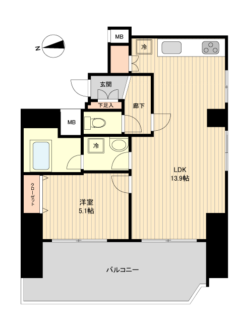 ラクラス新御徒町の間取り