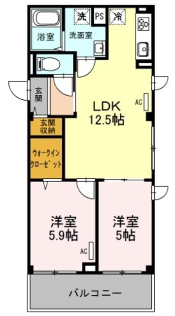 クレリアス若葉の間取り