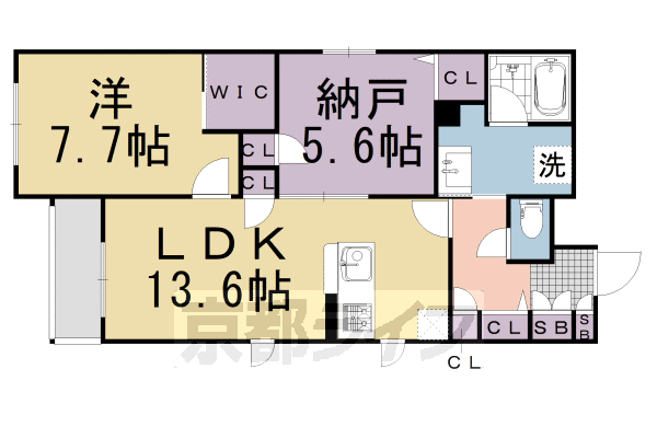 京都市下京区桝屋町のマンションの間取り