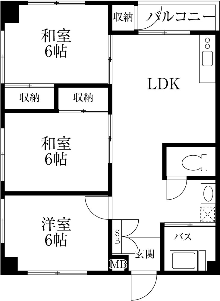 大森中央ハイツの間取り