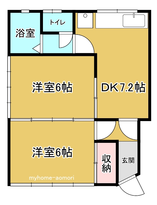 しあわせ荘の間取り