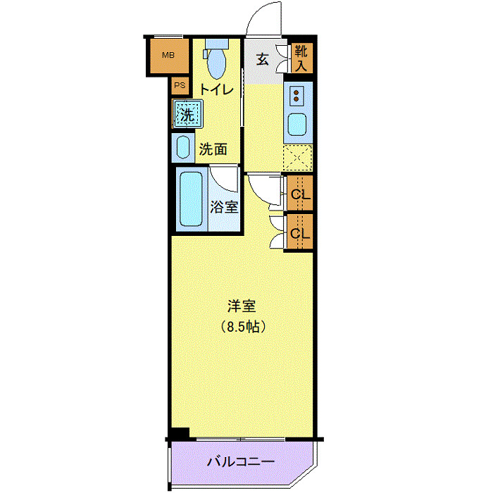 メイクスデザイン住吉アジールコートの間取り