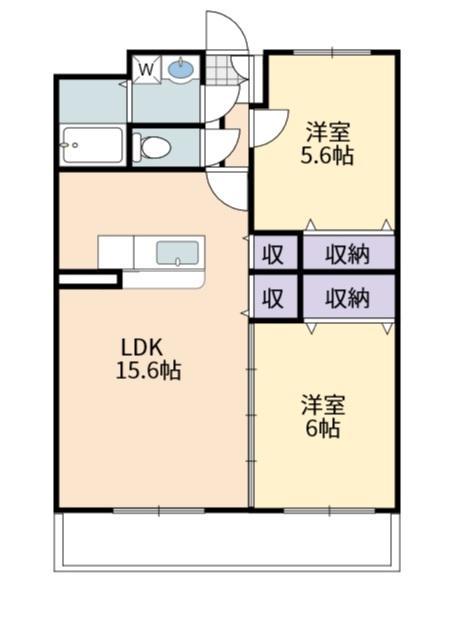 東広島市西条大坪町のマンションの間取り