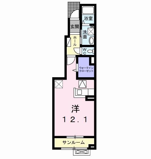 松江市菅田町のアパートの間取り