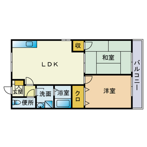 ヴァンベール西長住Ａの間取り