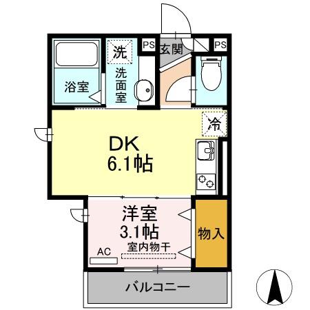 D-room kumeの間取り