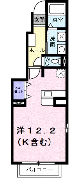 府中市中須町のアパートの間取り