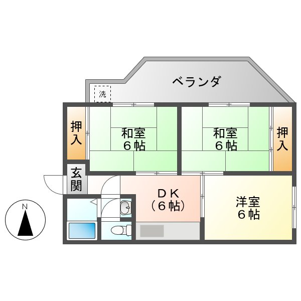 シティーハイツモリーの間取り