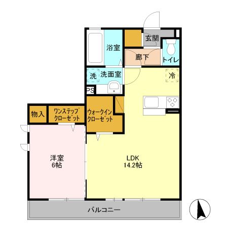 古河市中央町のアパートの間取り